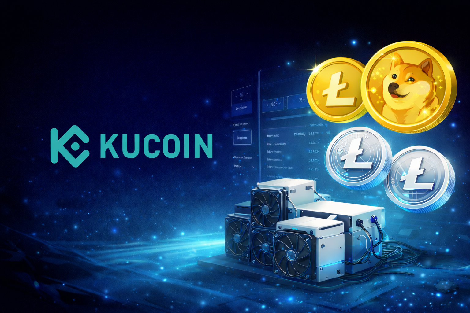 KuCoin KuMining dashboard showing estimated 101 percent yield
